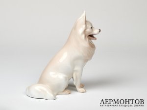Статуэтка «Шпиц хаски». Фарфор, Royal Copenhagen, Дания, 1923 год