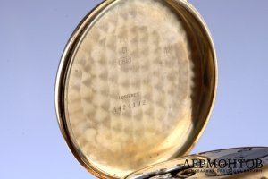 Открытые карманные часы Longines. Золото 750. Швейцария