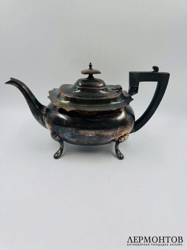 Чайно-кофейный сервиз, 4 предмета. Серебро 925, Walker & Hall, Англия, 1900