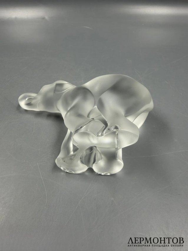 Статуэтка «Слонёнок». Хрусталь, Lalique, Франция