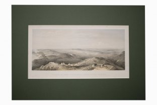 Литография. Вид с высот близ Балаклавы. Крымская война. У. Симпсон. Лондон, 1855 г.