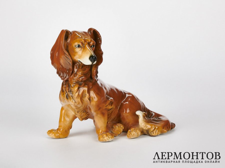 Статуэтка «Такса». Фарфор, Karl Ens, Германия, 1950–1960 годы