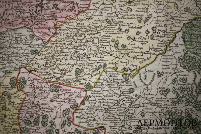 Карта Южная часть Европейской России. Музейный экземпляр. Вогонди. Париж, 1752 г.