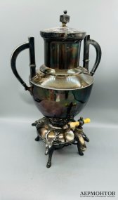Бульотка с оленями. Металл, серебрение, Meriden Silver Plate Co., США, конец 19 века