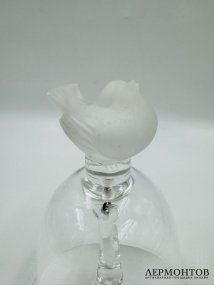 Колокольчик с птенцом. Хрусталь, Lalique, Франция, 2000-е годы