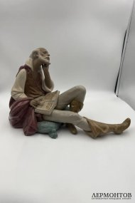 Скульптура «Чтение дворянина» (Дон Кихот). Фарфор грес, Lladro, скульптор Juan Huerta, Испания, 2004–2007 годы
