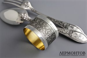 Сервировочный набор Эгоист. Henin et cie. Серебро 950 пробы. Франция, XIX в.