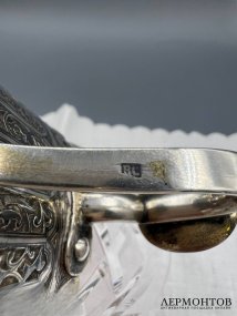Подстаканник с черневым декором. Серебро 84 пробы, В. Семёнов, Россия, 1866 год