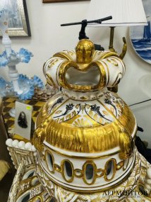 Ваза «Галантная сцена». Фарфор, живопись, Castel Limoges, Франция, начало 20 века