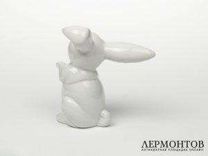 Статуэтка «Смеющийся заяц». Фарфор, Rosenthal, Германия, XX век