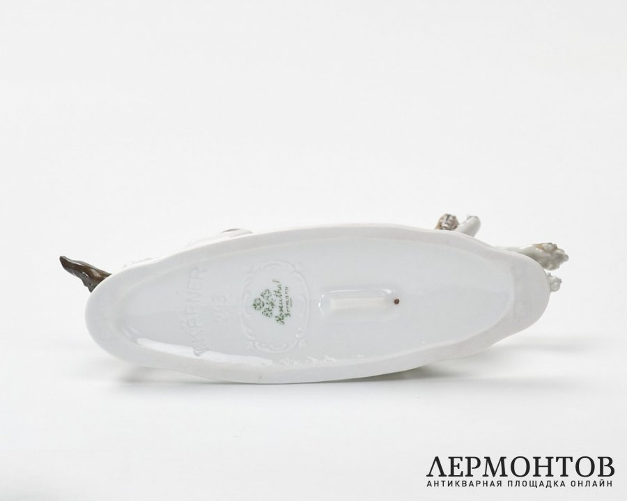 Статуэтка «Бегущая борзая». Фарфор, Rosenthal, Германия