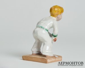 Статуэтка «Теннисист». Терракота, Izsépy Margit, Венгрия, 1950-е годы