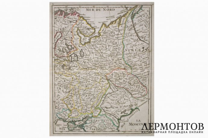  Карта. Европейская часть Российской империи. Ле Руж. Франция, Париж, 1756 год.