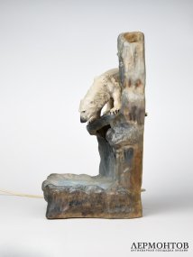 Светильник «Полярный медведь». Терракота, Johann Maresch, Австрия, до 1914 года