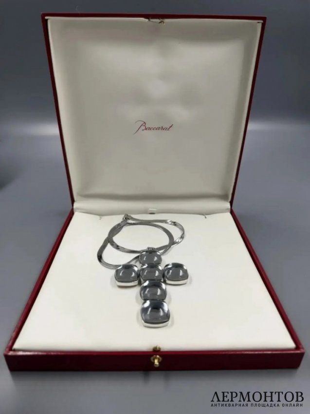 Крест на цепочке. Серебро 925 пробы, Baccarat, Франция