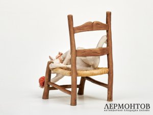 Статуэтка «Котёнок с клубком». Фарфор, Capodimonte, Италия, 1980-е годы