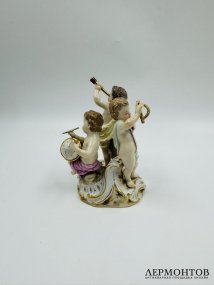 Скульптурная группа «Астрономия». Фарфор, роспись, Meissen, скульптор И. И. Кендлер, Германия, конец 19 века