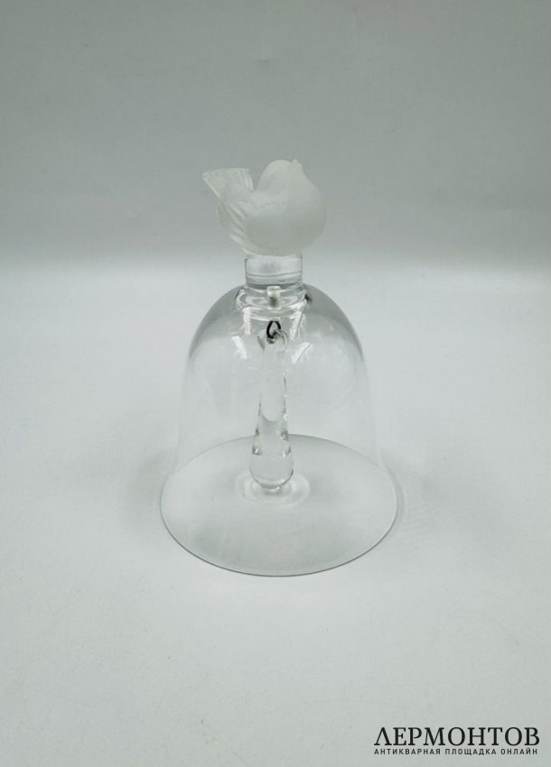 Колокольчик с птенцом. Хрусталь, Lalique, Франция, 2000-е годы