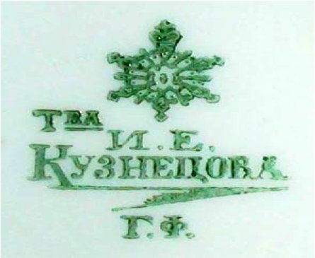 Клейма Кузнецовского фарфора с 1810 г. по 1917 г.