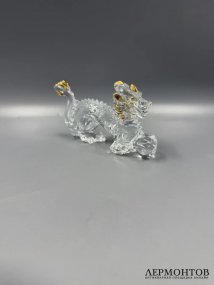 Статуэтка «Императорский дракон». Хрусталь, позолота, Baccarat, Франция