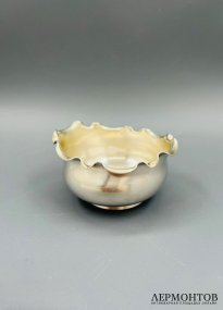Солонка с фигурным бортом. Серебро 84 пробы, С. Мясоедов, Россия, 1899–1908 годы