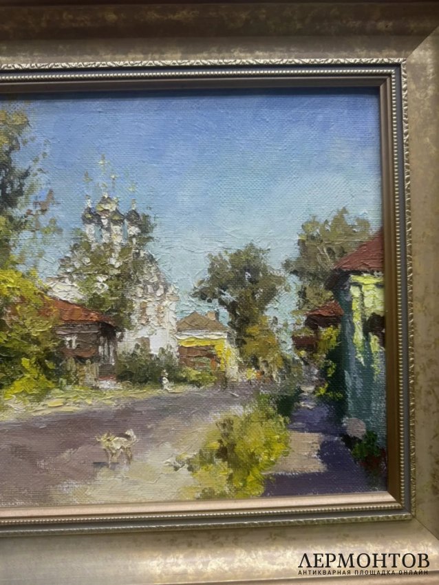 Картина «Посадская улица» (Коломна). Холст, масло, И. Комаровский, 1996 год