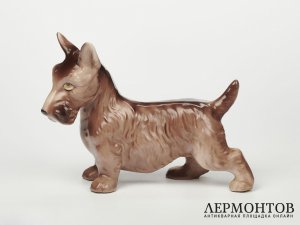Статуэтка «Скотчтерьер». Фарфор, Ditmar-Urbach, Чехословакия, 1930 год
