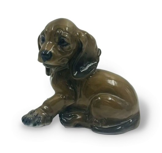 Статуэтка «Такса-щенок». Фарфор, роспись, Rosenthal, Германия, 1-я половина 20 века