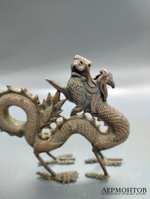 Статуэтка «Китайский дракон». Серебро, Китай