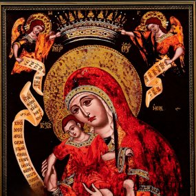 Икона «Киккская Божия Матерь». Фарфор, Германия