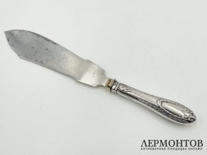 Нож для торта. Зап. Европа, нач. 20 века. Серебро 84 пробы.