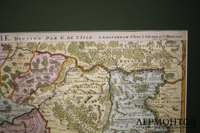 Карта центральной части Российской империи. Лисль, Мортье. Амстердам, 1742 год.