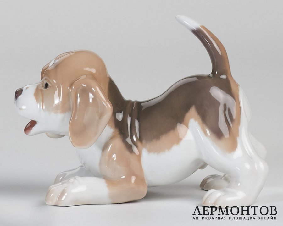 Статуэтка «Щенок бигля». Фарфор, Royal Copenhagen, Дания