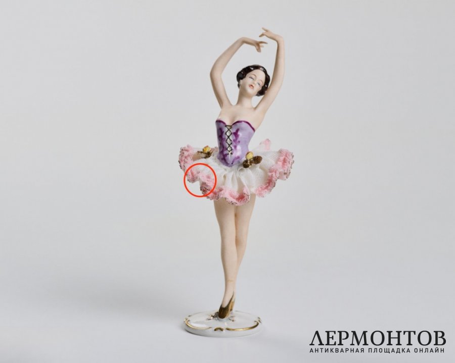 Статуэтка «Балерина». Кружевной фарфор, Alka, Германия, 1949–1956 годы