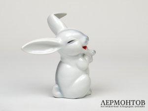 Статуэтка «Заяц». Фарфор, Rosenthal, Германия, 1960 год