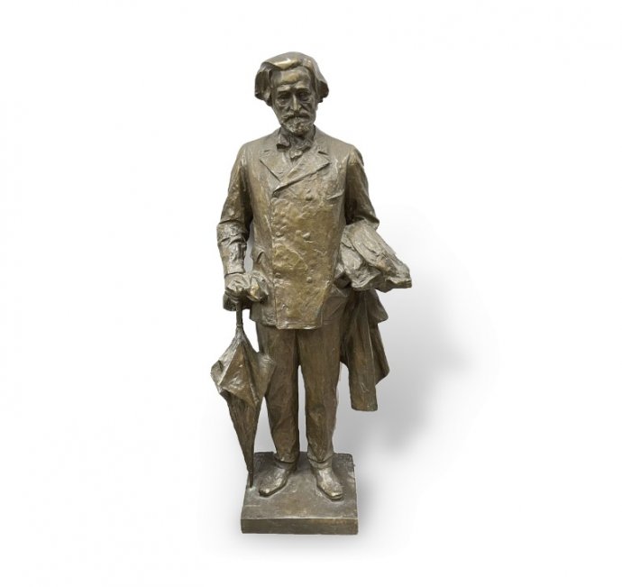 Скульптура Композитор Верди. Италия, Флоренция, Г. Виньяли, 1900-е гг. Бронза.