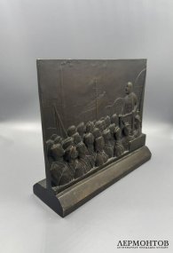 Скульптура «Выступление В. И. Ленина на Путиловском заводе 12 мая 1917 года». Бронза, скульптор Г. А. Черниенко, СССР, конец 20 века