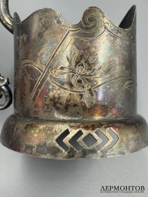 Подстаканник в стиле модерн. Серебро 84 пробы, Россия, 1890-е годы