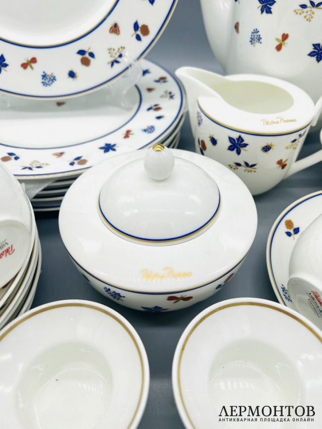 Чайный сервиз на 6 персон. Фарфор, Villeroy & Boch, дизайнер Paloma Picasso, Германия, 20 век