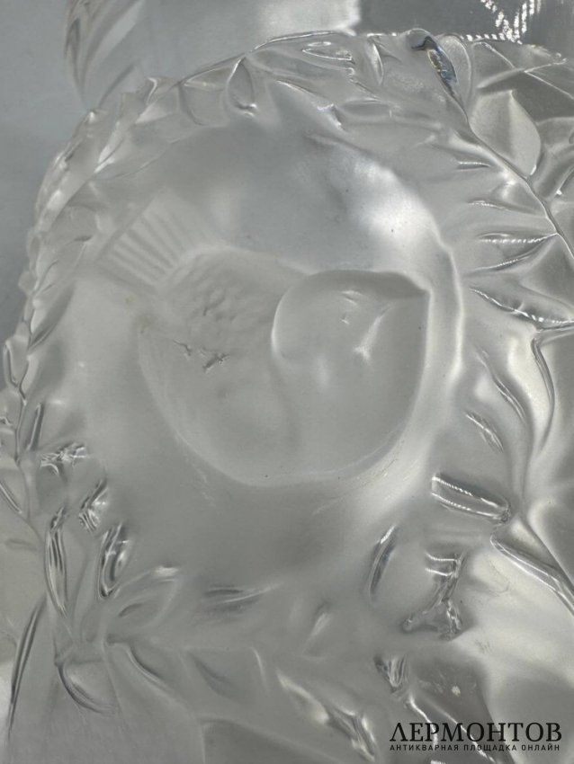 Ваза «Bagatelle» с птичками. Хрусталь, Lalique, Франция, 20 век