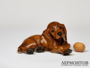 Статуэтка «Такса». Фарфор, Rosenthal, Германия, 1974 год