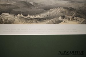 Литография. Вид с высот близ Балаклавы. Крымская война. У. Симпсон. Лондон, 1855 г.