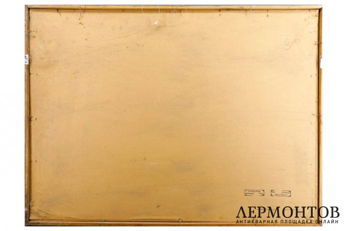 Картина. Тигр с сундука, 1967 г. Джемаль Джаид Шамильевич. Картон, темпера.