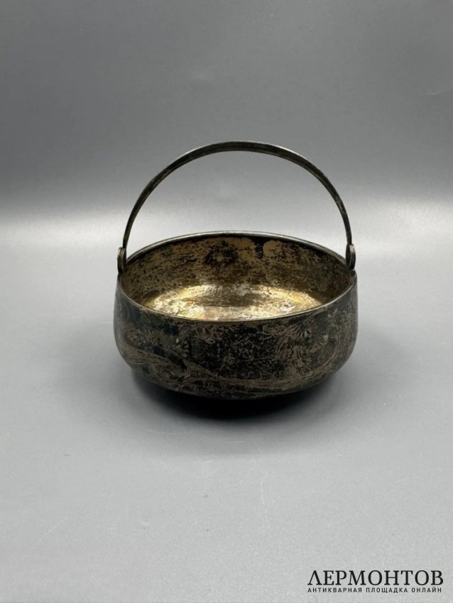 Ваза-конфетница в стиле модерн. Серебро 84 пробы, Россия, 1899–1908 годы