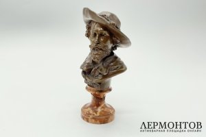 Бюст художника П. П. Рубенса. Зап.Европa, Франция,19 в. Бронза, литье, патина. Мрамор.