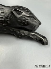 Скульптура «Пантера Zeila», чёрная. Хрусталь, Lalique, Франция