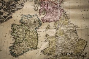 Карта Королевство Великобритании и Ирландии. Наследники Гоманна, Нюрнберг, 1749 г.