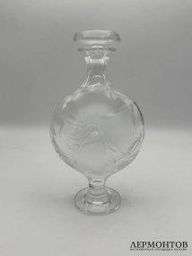 Флакон-штоф в виде цветка. Хрусталь, Lalique, Франция, 2-я половина 20 века