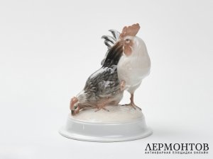 Статуэтка «Петух и курица». Фарфор, Rosenthal, Германия