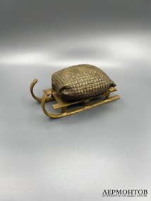 Шкатулка «Русские сани». Бронза, Россия, конец 19 века